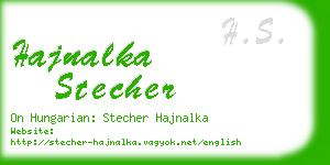 hajnalka stecher business card